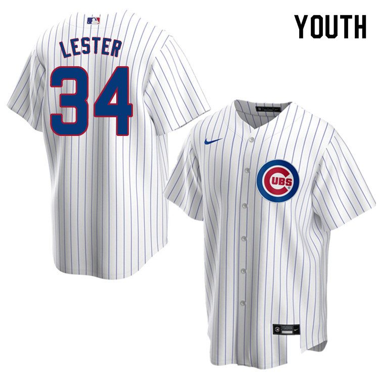 Nike Youth #34 Jon Lester Chicago Cubs Baseball Jerseys Sale-White - Click Image to Close